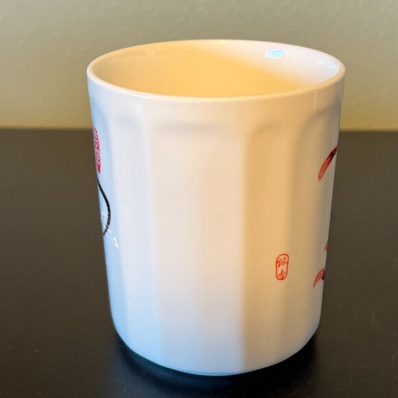 Fluted New Bone China Tea Cup Chinese Coins & Calligraphy ~ Chuan Kuo ~ Taiwan - Picture 4 of 8